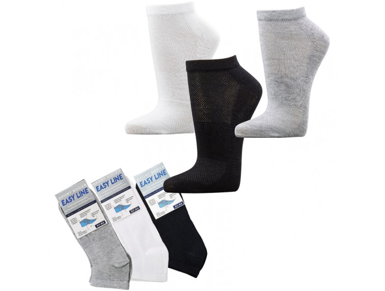 Socks 4 fun Ponožka pánská .4 easy line — černá — SOCKS 4 FUN