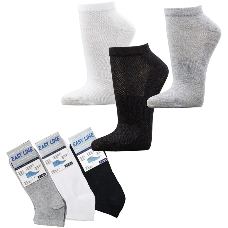 Socks 4 fun Ponožka pánská .4 easy line — černá — SOCKS 4 FUN — barva černá