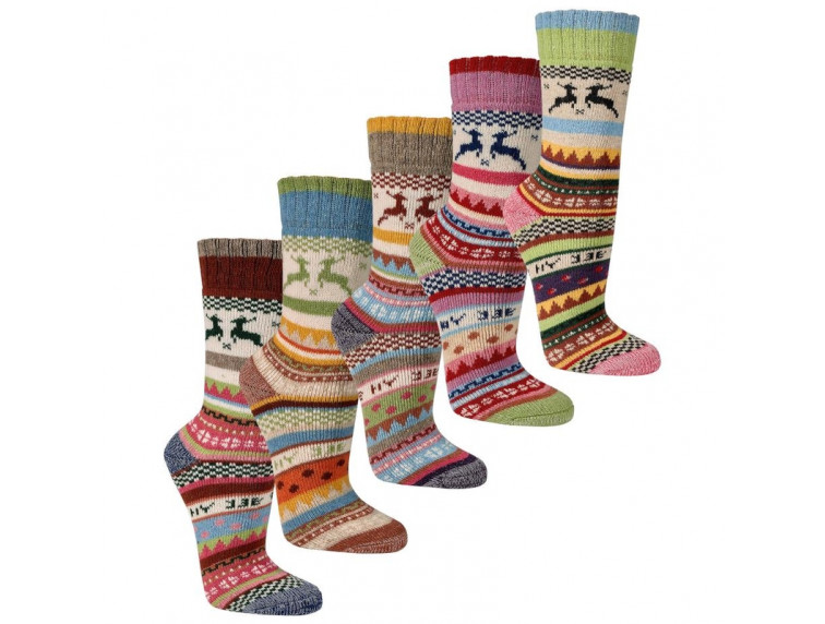 Socks 4 fun Ponožka pán dám vlna mix — SOCKS 4 FUN