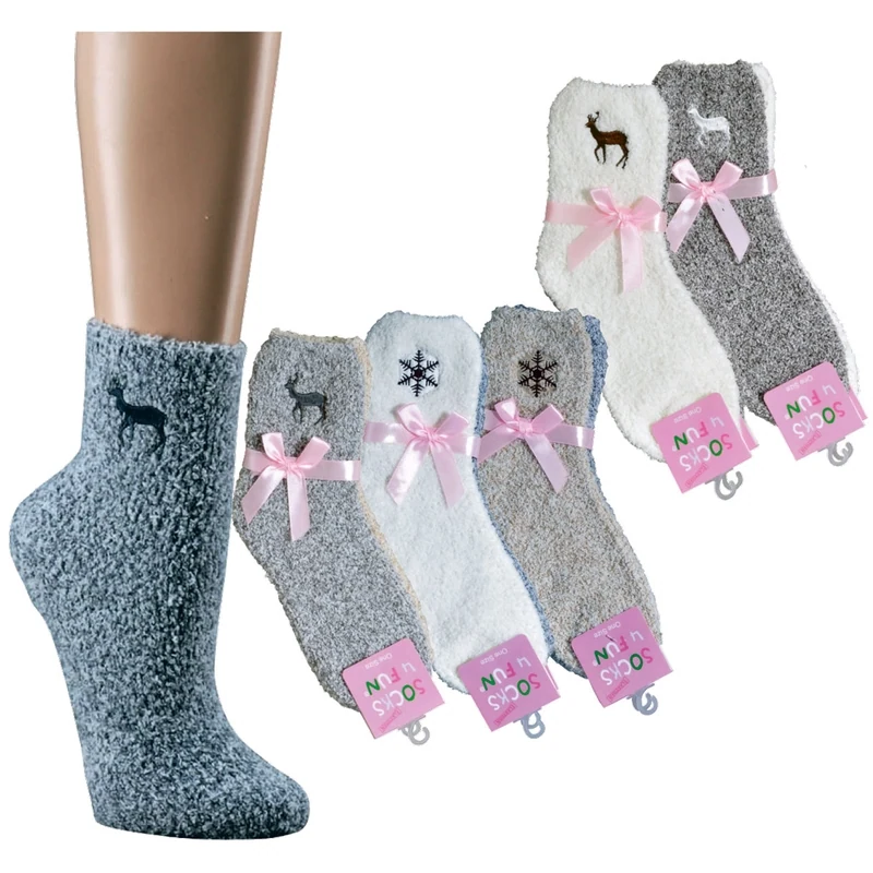 Socks 4 fun Ponožky S4FUN "spací" norský vzor mix — SOCKS 4 FUN