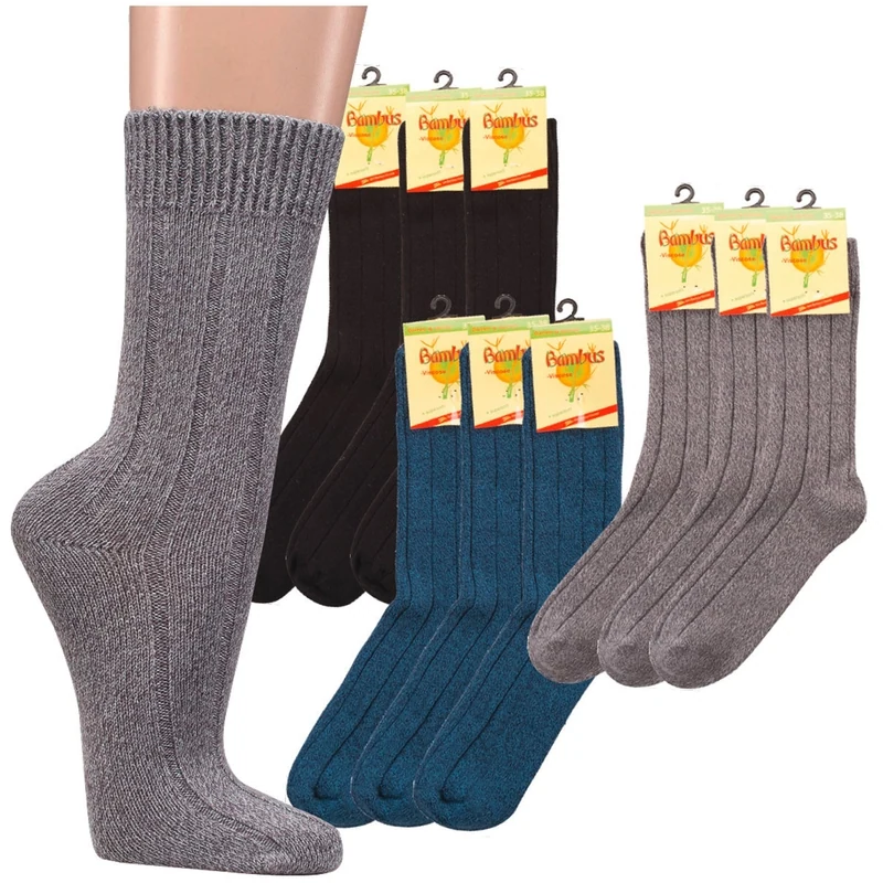 Socks 4 fun BAMBUSOVÁ ponožka teplá YOU — černá — SOCKS 4 FUN — barva černá