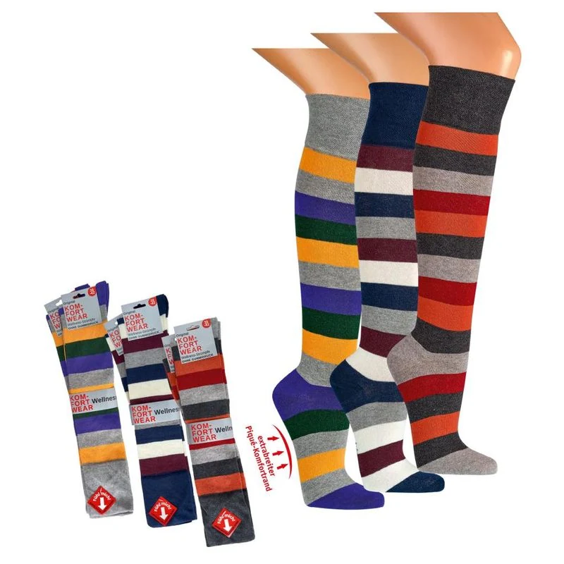 Socks 4 fun Podkolenka pruhovaná YOU mix — SOCKS 4 FUN