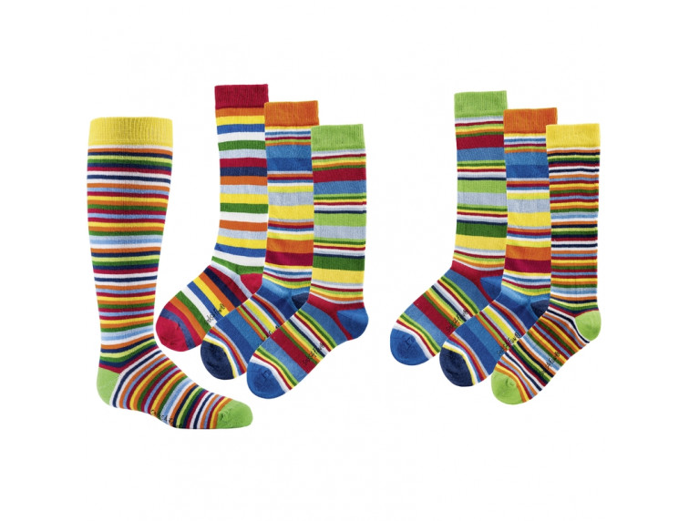 Socks 4 fun Podkolenka dětská pruh multicolor — vícebarevná — SOCKS 4 FUN