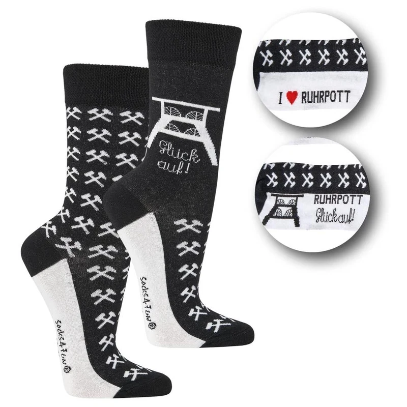 Socks 4 fun Ponožka pán dám .88 důl — černá — foto 2 z 2 — SOCKS 4 FUN