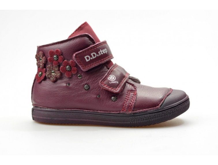 Ddstep Dívčí kotníkové boty — L malinová LED diody — DDstep — sleva 6 %
