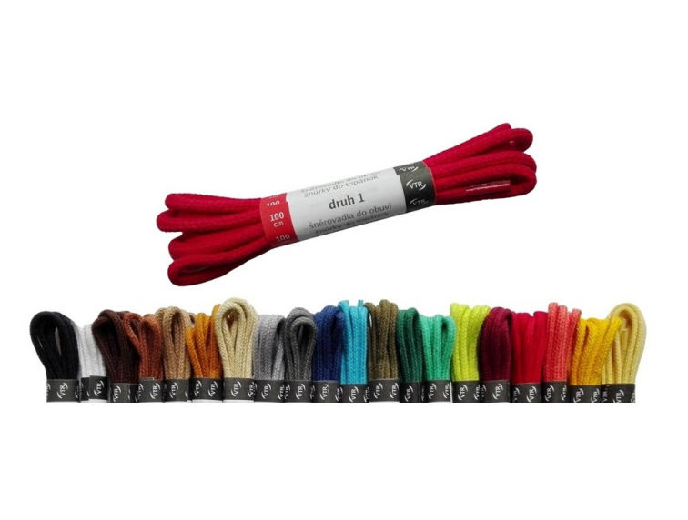 VTR tkaničky do obuvi kulaté silné 1-60 cm — VTR