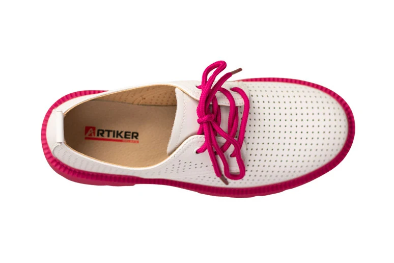Artiker Dámské polobotky — letní bílá fufsia — foto 2 z 3 — ARTIKER
