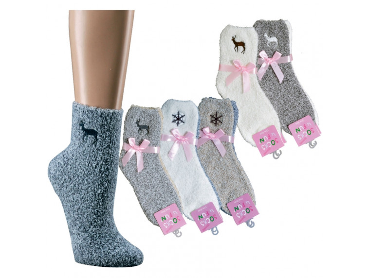 Ponožky S4FUN "spací" 2236 norský vzor 36-42 mix, Ponožka uni — SOCKS 4 FUN