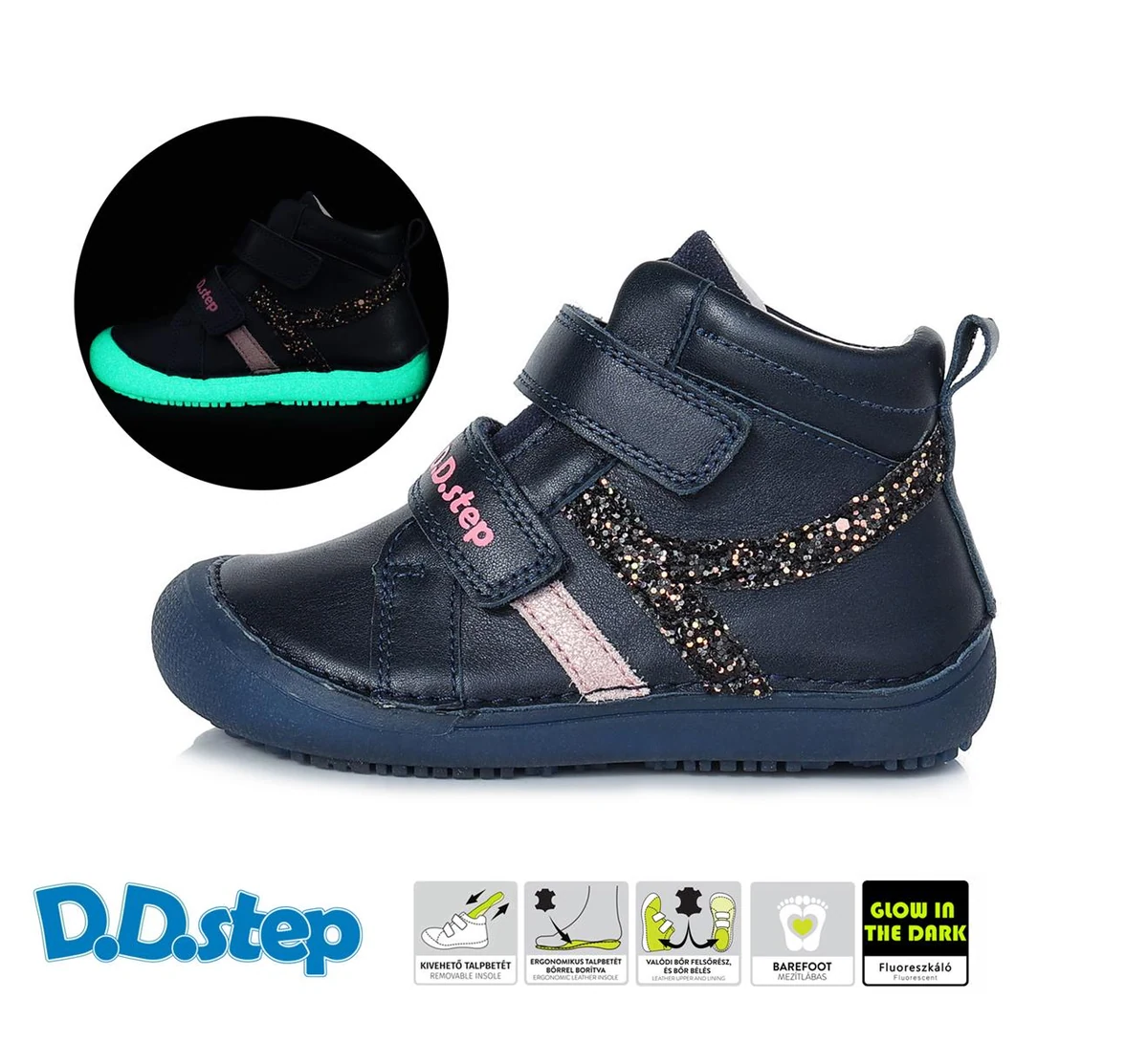 Ddstep Dívčí kotníkové boty — modrá — DDstep — barva modrá