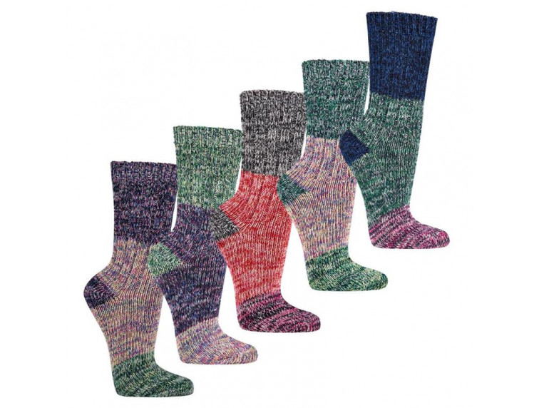 Ponožka dámská zimní bavlna SOCKS 4 YOU 6286 mix , velikost — SOCKS 4 FUN