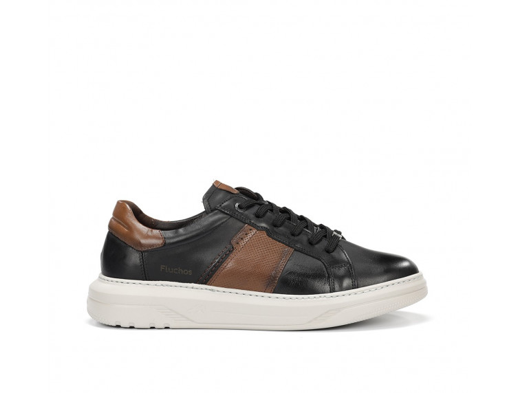 FLUCHOS pánská polobotka Boston F2043 black — FLUCHOS