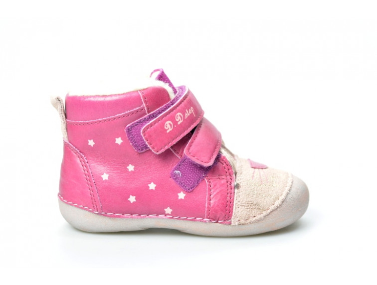 Ddstep Dívčí kotníkové boty — zimní fialovo — růžová — DDstep — sleva 30 %